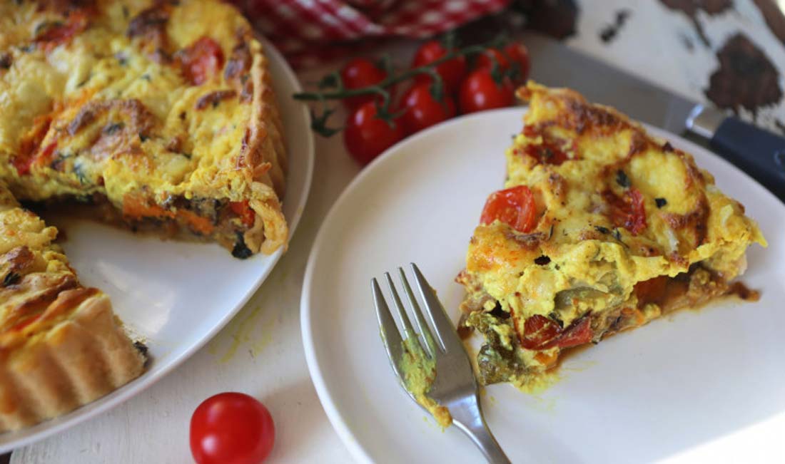 Mediterranean Vegetable & 'Feta' Tart