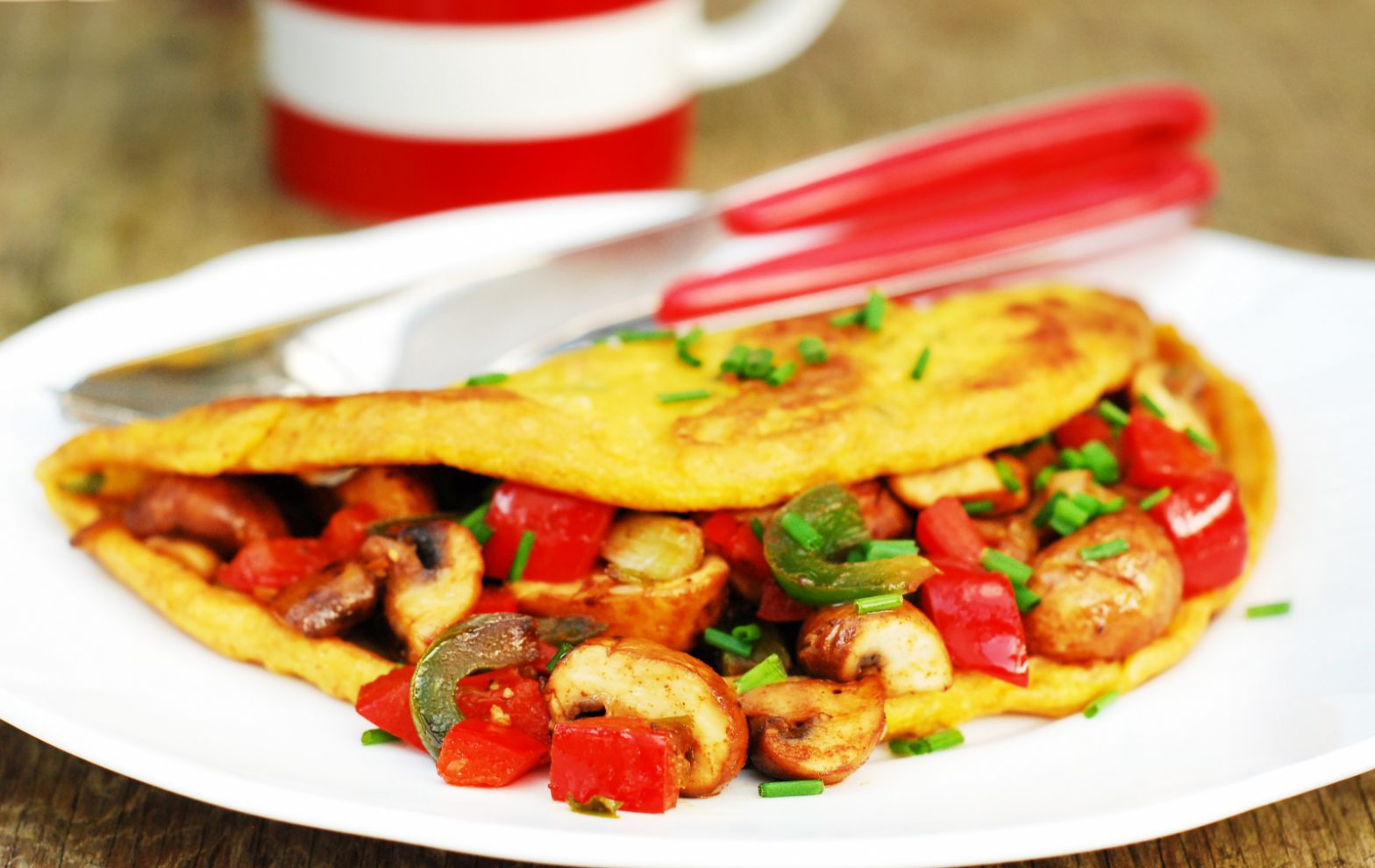 Brunch Omelette with Smoky Garlic Mushrooms
