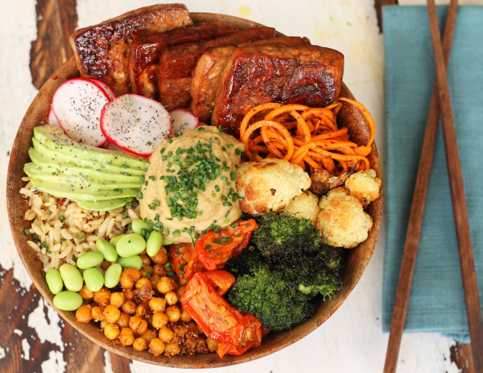 Buddha Bowl Super Salad with a Choice of Three Dressings