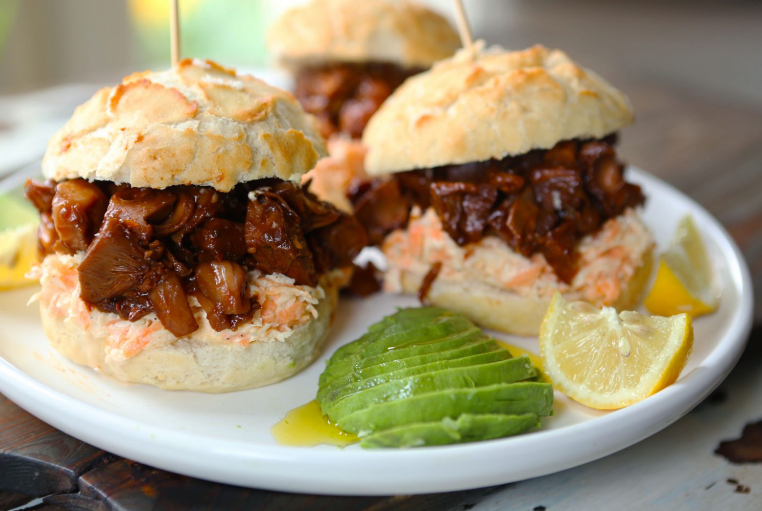 Pulled Jackfruit with Slaw & Avocado
