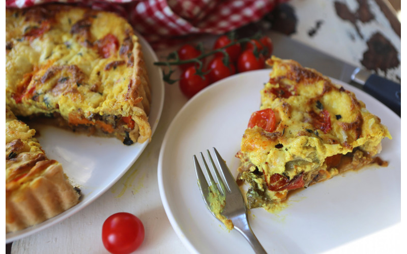 Mediterranean Vegetable & 'Feta' Tart