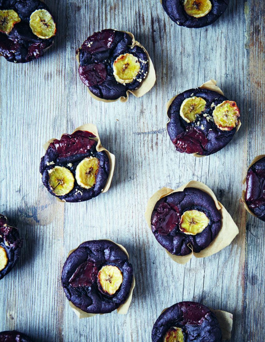 15 Minute Flourless Choc Chip Banana Muffins