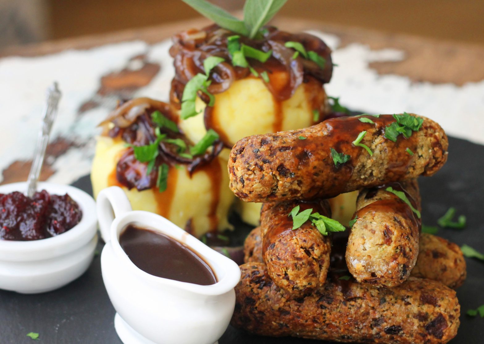 Nutty Mushroom Sausages