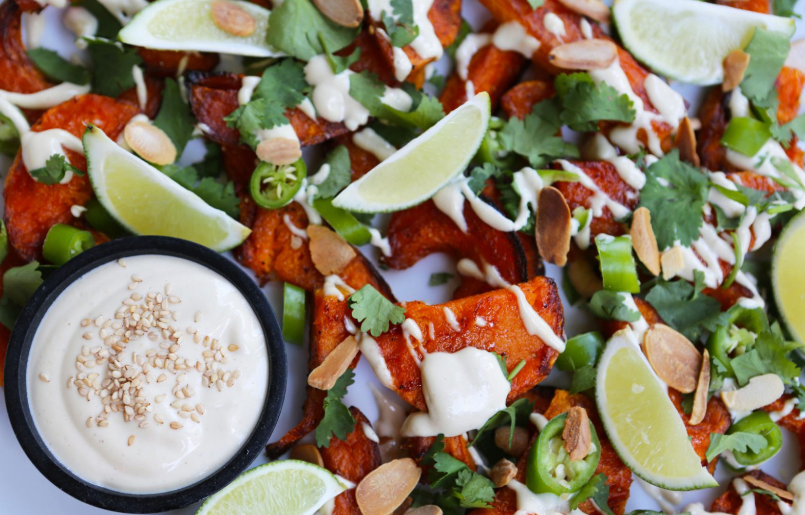 Roast Pumpkin Salad with Tahini Dressing