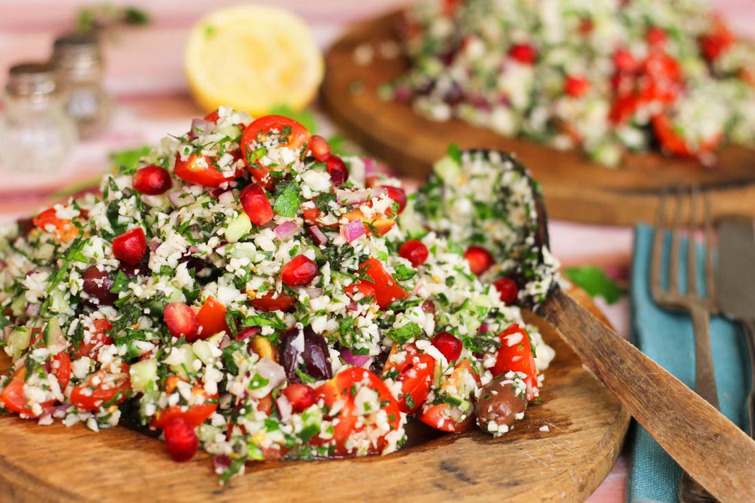 Cauliflower Tabbouleh with Lemon & Olive Oil Dressing